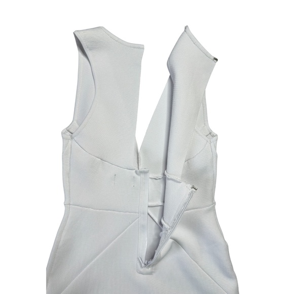 Nova Luxe Fashion Nova White Bandage Asymmetrical Bachelorette Body Con Dress M - Picture 8 of 12
